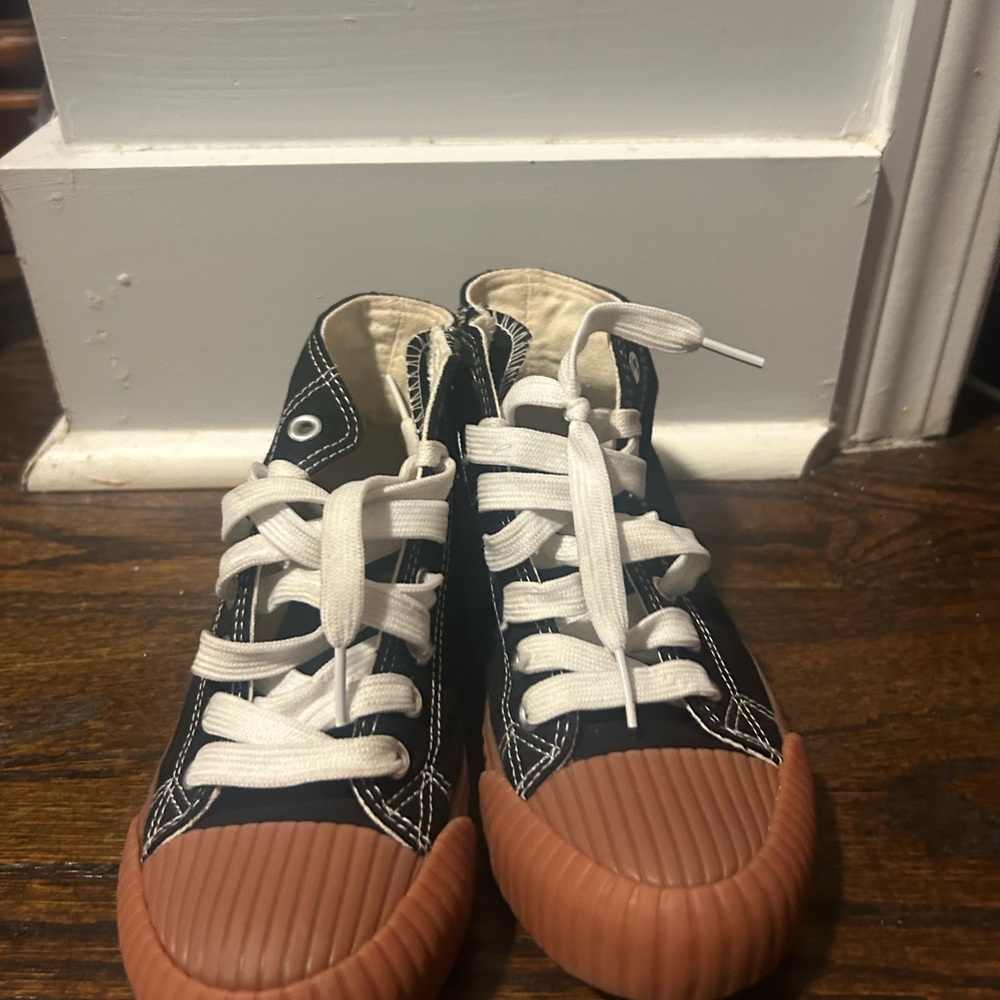 Stylish Black and Brown Kids Sneakers